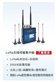 配电运维解决方案相关产品：lora网关（无线传输集中器）