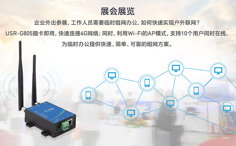 工业路由器图片G805：展会展览现场解决方案