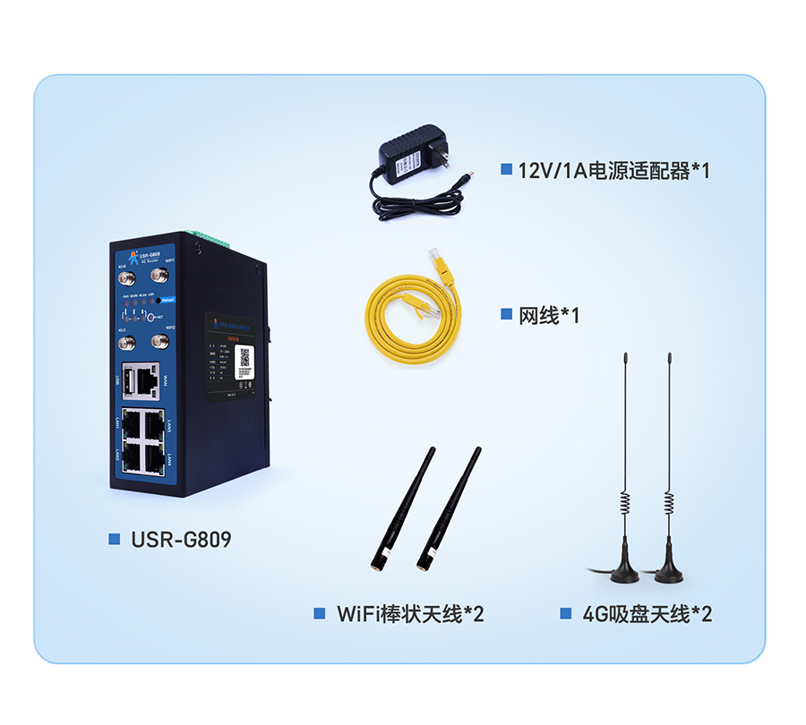 4G工业路由网关的发货清单